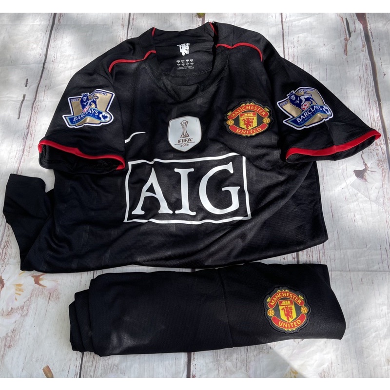 Set Bộ quần áo bóng đá vải thái mịn clb manchester united AIG 2008