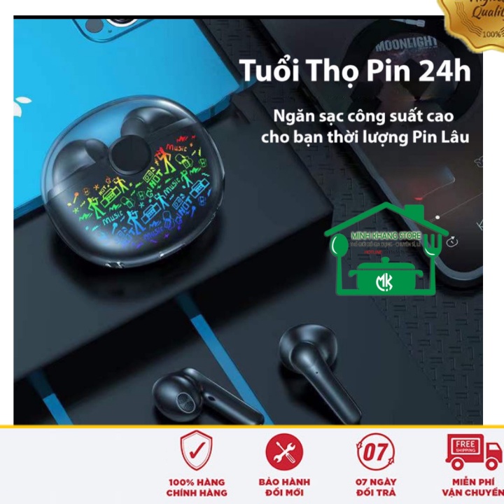 Tai nghe buetooth 5.0 có led đổi màu APRO9 dành cho game thủ với độ trễ siêu thấp
