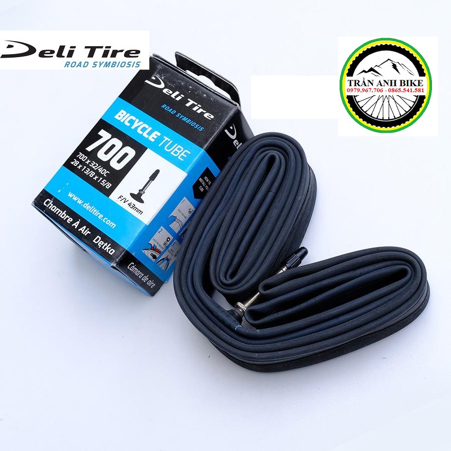 Ruột xe đạp Deli Tire 700x32-40c 43mm Van pháp - van hạt gạo