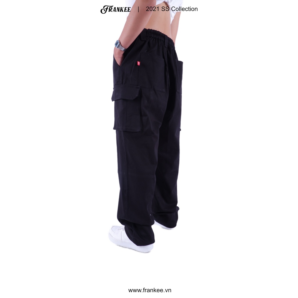 Quần dài unisex Kaki Cargo Pants - Đen