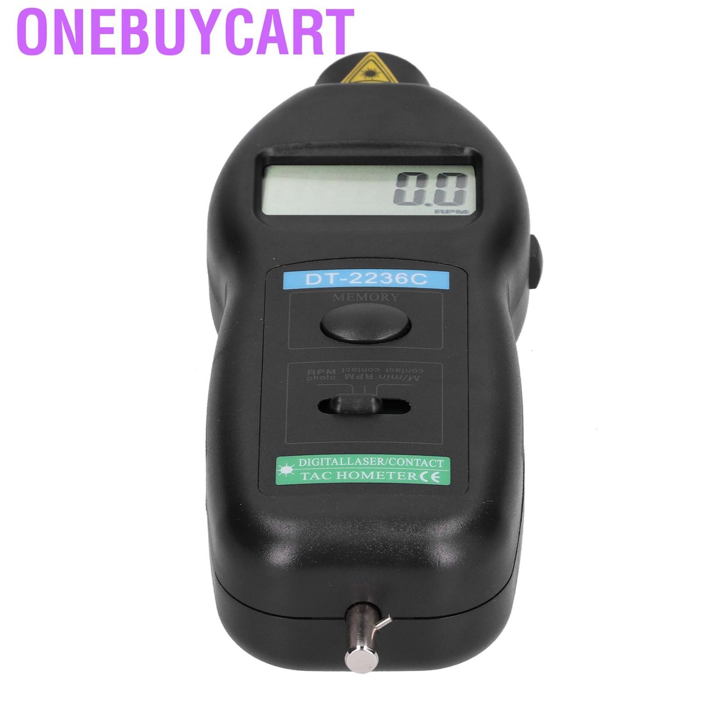 Onebuycart DT2236C Digital Photo Tachometer Measurement Contact Speed Tach Meter