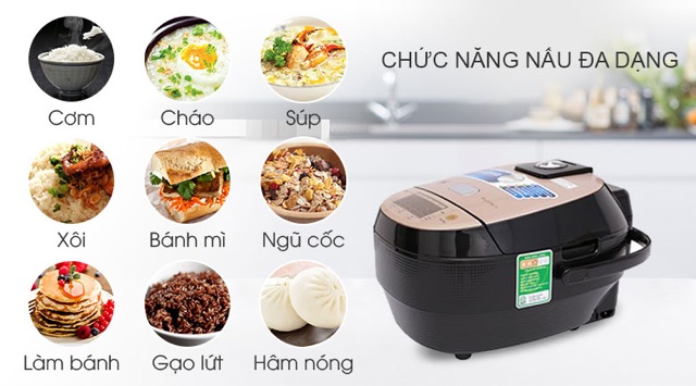 Nồi cơm điện cao tần Midea 1.5 lít MB-HS4007 ( hàng trưng bày ) Giữ ấm từ 12 - 24 giờ mà không làm thiu cơm