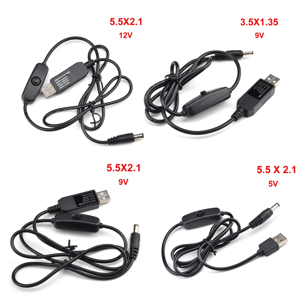 Cáp nối DIYMORE phát tín hiệu giao diện USB 5V-5V 9V 12V DIY có công tắc