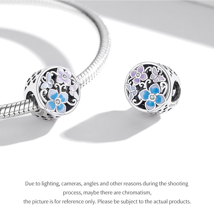 Hạt charm bạc sterling 925 Bamoer SCC2061 dòng thiết kế Secret Garden 3 kiểu thời trang tự làm trang sức vòng cổ