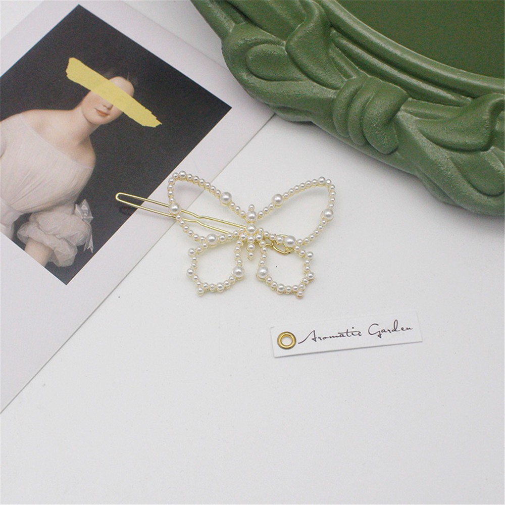 Kẹp Tóc Hình Bướm Đính Ngọc Trai Thời Trang