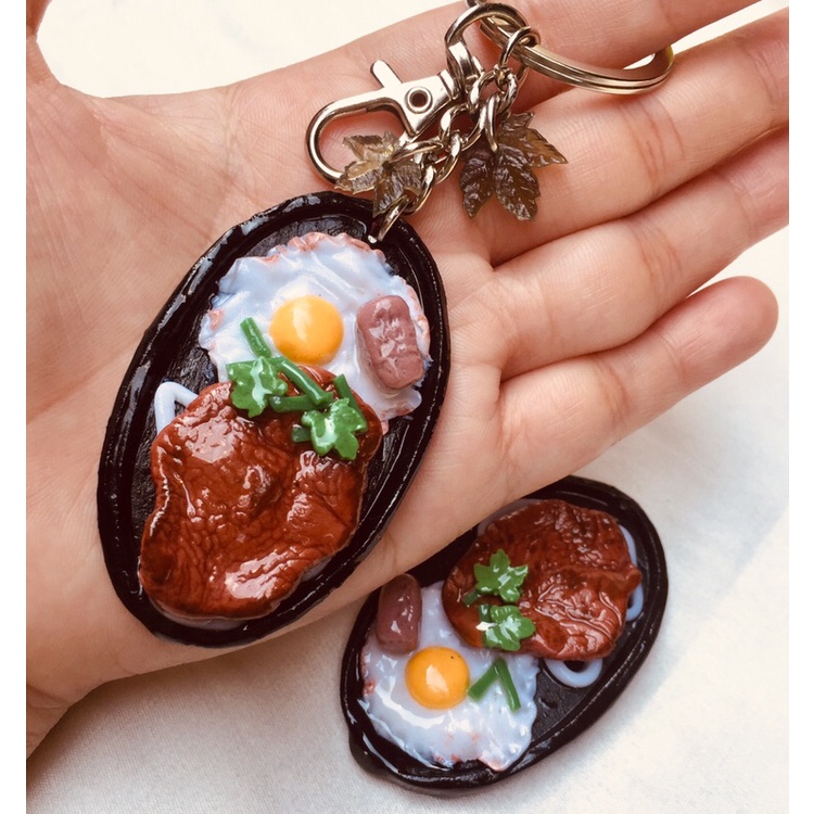 Móc khóa handmade Bò Bít Tết