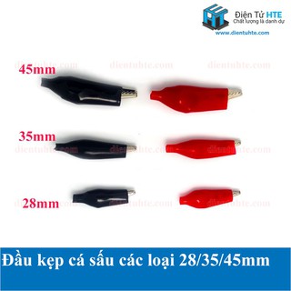 Cặp Đầu kẹp cá sấu Đen + Đỏ