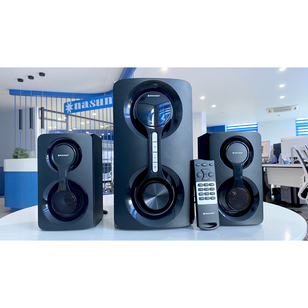 Loa 2.1 NASUN, Model NS-807, công suất 60W, đa năng, bluetooth, cắm dây, USB, thẻ nhớ, FM, âm thanh hay, không bị rè