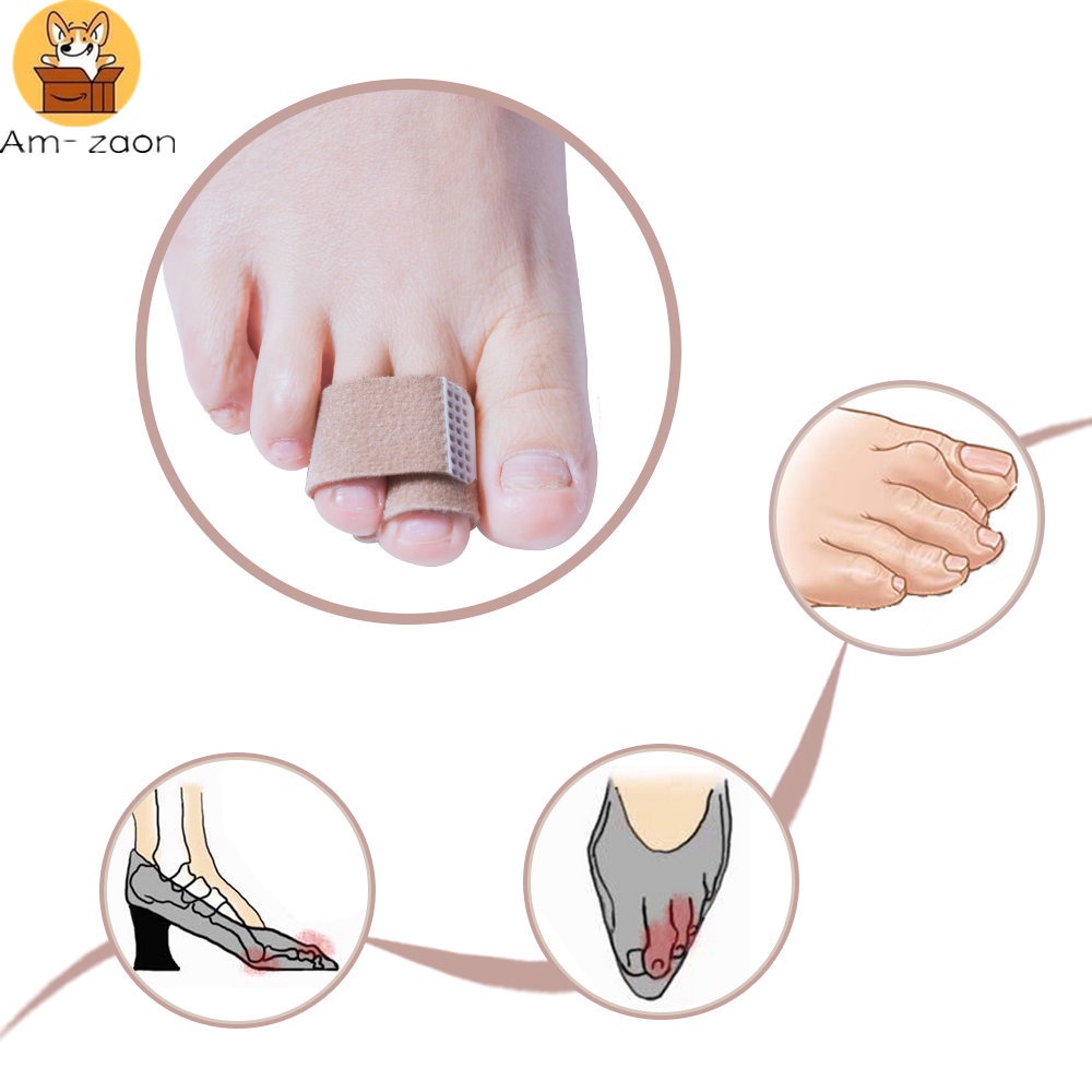 1 Băng Quấn Ngón Chân Chống Trượt Chất Liệu Nhung Cotton Hỗ Trợ Búa / Ngón Chân Gãy