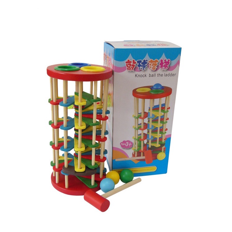 Đồ Chơi Đập Bóng Bi Lốc Xoáy Zic Zac Bằng Gỗ Cho Bé đập bóng Trẻ 1-2-3 Tuổi Phát Triển Khả Năng Phối Hợp Tay Mắt