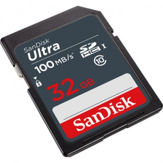 Thẻ nhớ Máy Ảnh SD 32GB Sandisk Ultra Class 10 UHS-I upto 100MB/s (Xám)