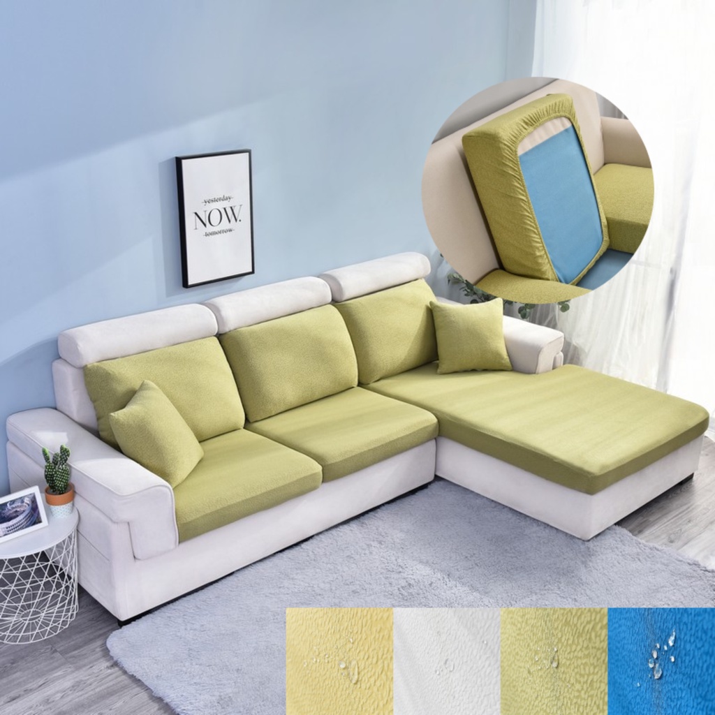Vỏ bọc đệm ghế sofa hình chữ L 1/2/3/4 chỗ ngồi chống thấm nước 10 kích thước tùy chọn