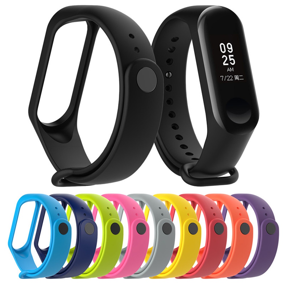 Dây Đeo Thay Thế Chất Liệu Silicon Màu Trơn Cho Xiaomi Mi Band 6/5 5 /6