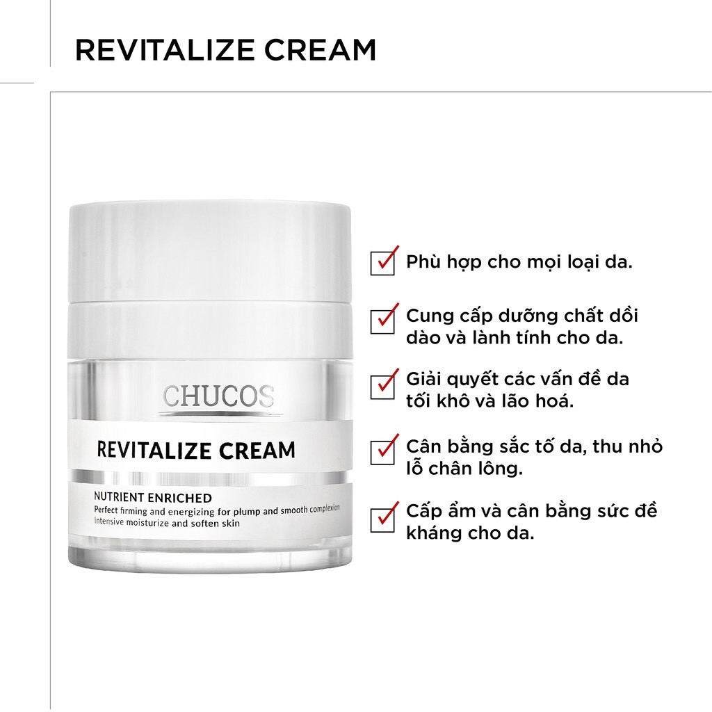 Kem dưỡng ẩm CHUCOS revitalize cream 30ml