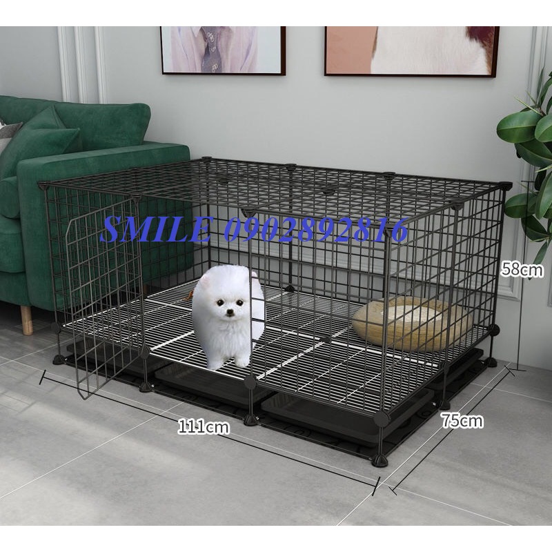 [TẶNG BÚA GỖ] COMBO CHUỒNG, LỒNG LƯỚI THÉP LOẠI LỚN 1,1M DÀNH CHO CHÓ MÈO THÚ CƯNG ĐA NĂNG