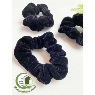 Dây cột tóc vải nhung đen nhỏ