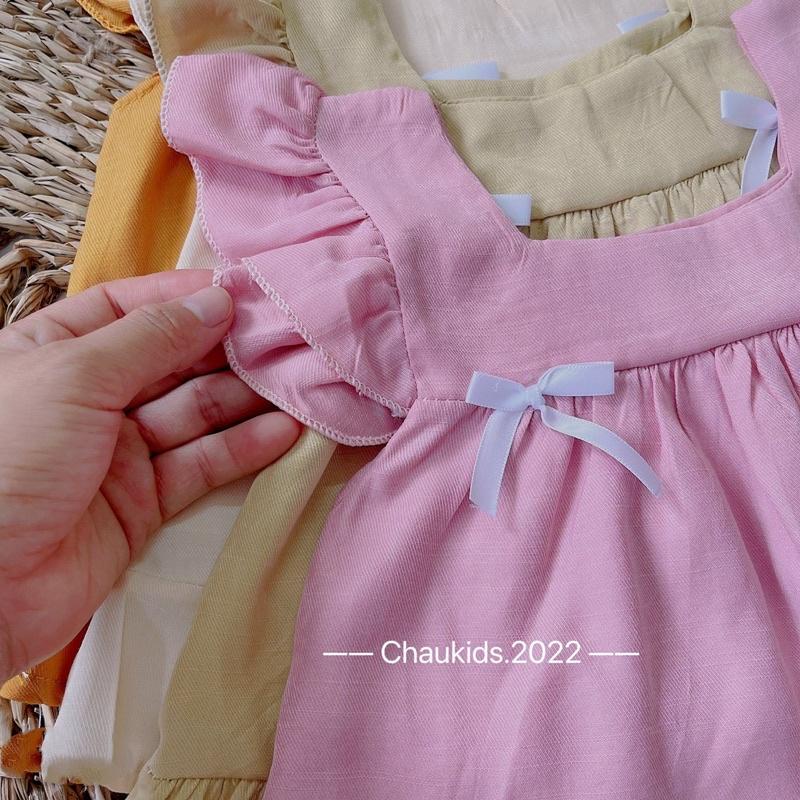 BỘ CÁNH TIÊN CỔ VUÔNG 2 NƠ CHẤT ĐŨI SIÊU XINH CHO BÉ
