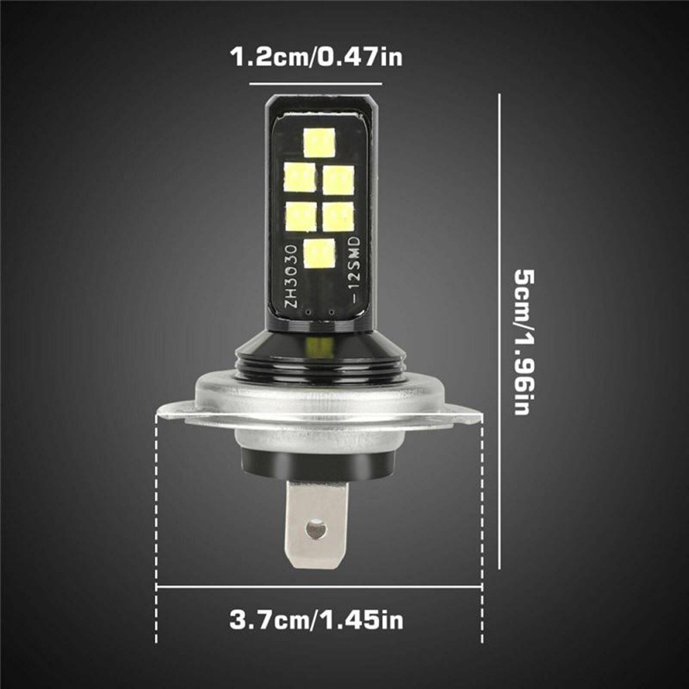 1 bóng đèn pha LED H4 H7 6000k ánh sáng trắng chống thấm nước 12V siêu bền cho xe hơi