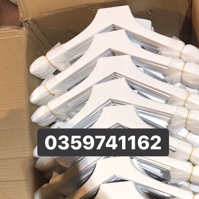 Móc áo gỗ trắng - Móc gỗ - Móc treo quần áo