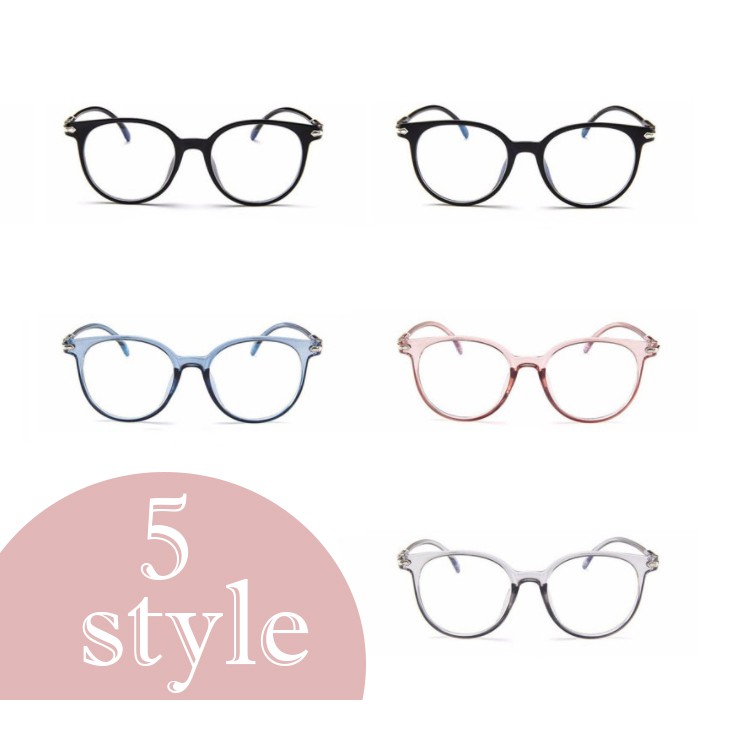 Mắt kính chống ánh sáng xanh gọng tròn màu kẹo phong cách cổ điển Hàn Quốc dành cho cả nam và nữ | BigBuy360 - bigbuy360.vn