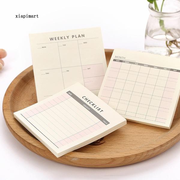 Sổ ghi chú lịch trình làm việc theo tuần tháng dáng vuông kích thước 9.4x9.4cm