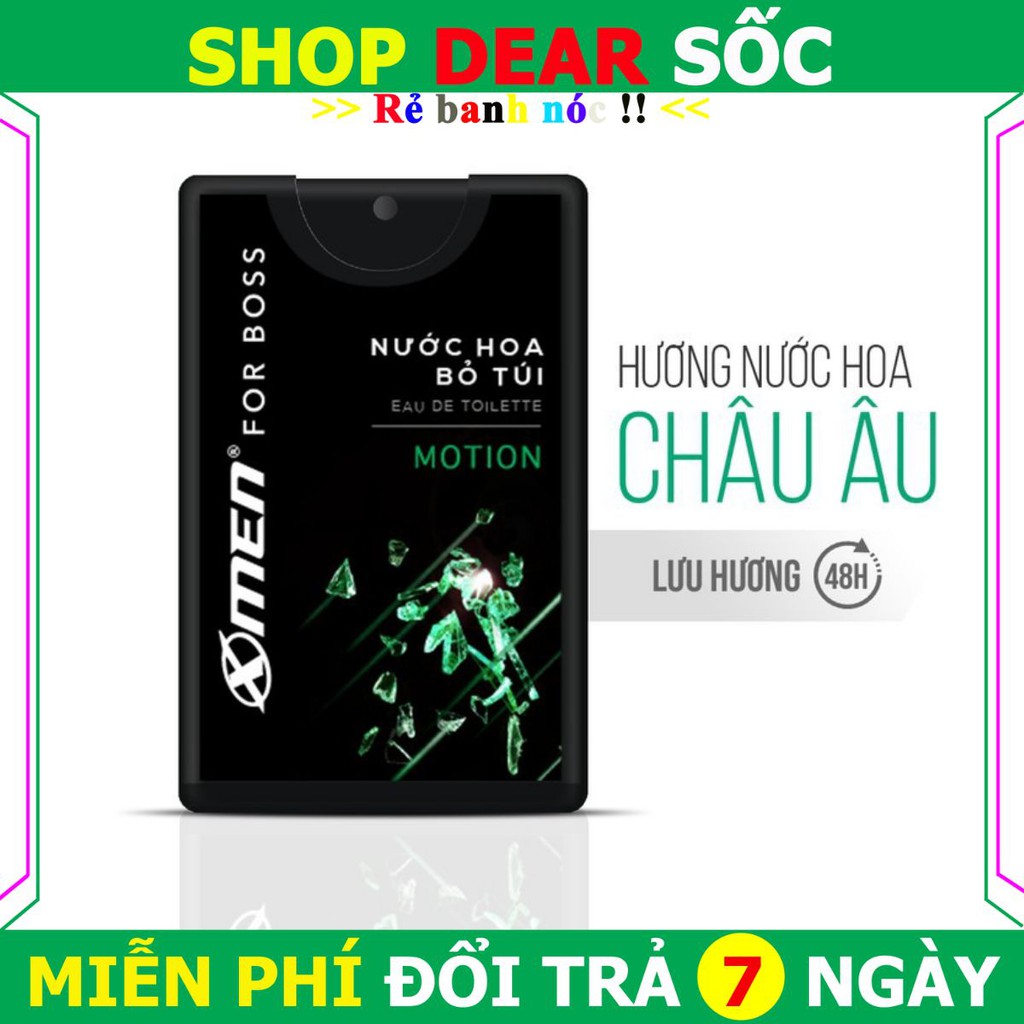 Nước hoa bỏ túi Xmen for Boss Motion 18ml - Shopdearsoc