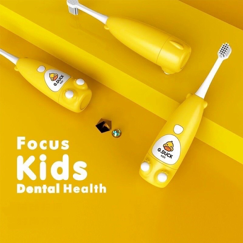 Bàn Chải Đánh Răng Điện Cao Cấp, Bàn Chải Vịt Vàng Siêu Dễ Thương Cho Bé