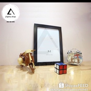Khung giấy khen khổ giấy A4 đen trơn