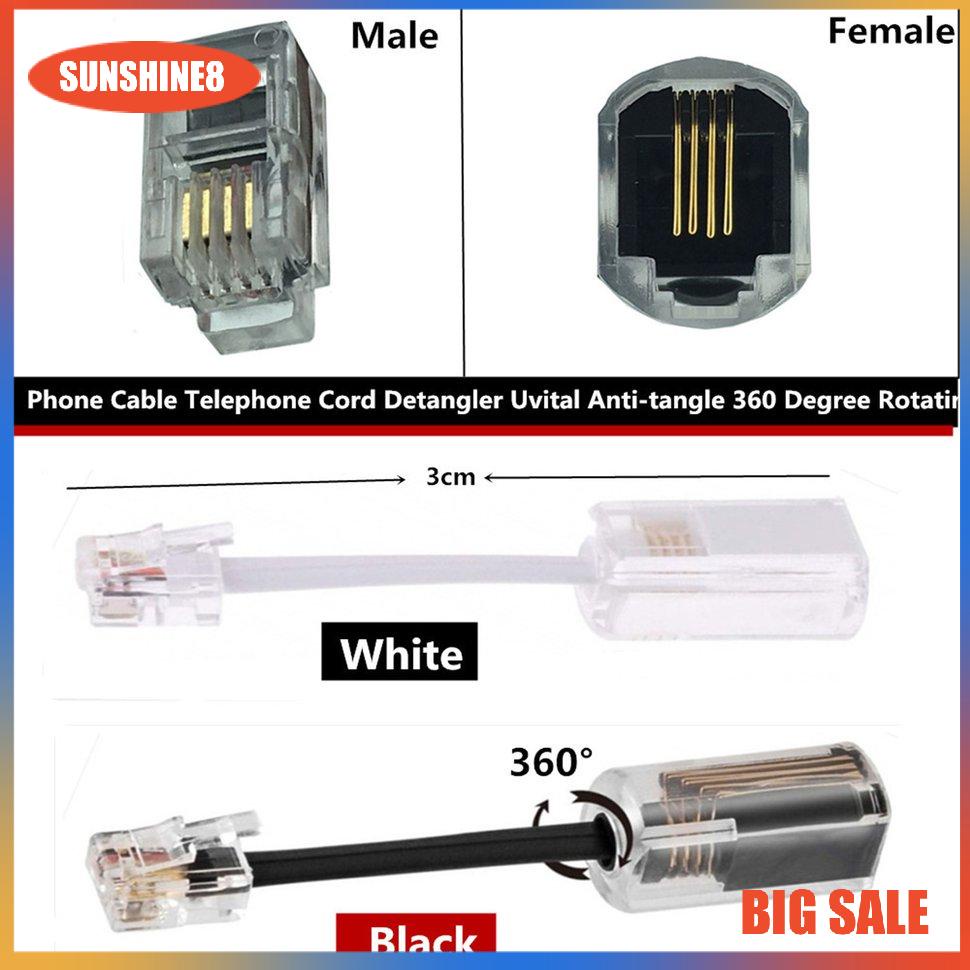 Dây cáp điện thoại xoay 360 độ chống rối