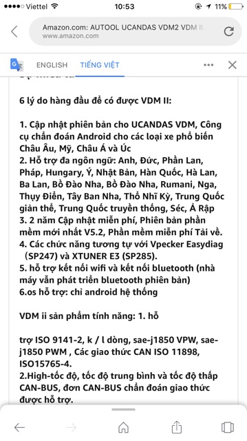 Nhãn hiệu	VDM2.  : máy chuẩn đoán đa năng hỗ trợ hơn 100 hãng xe trên thế giới