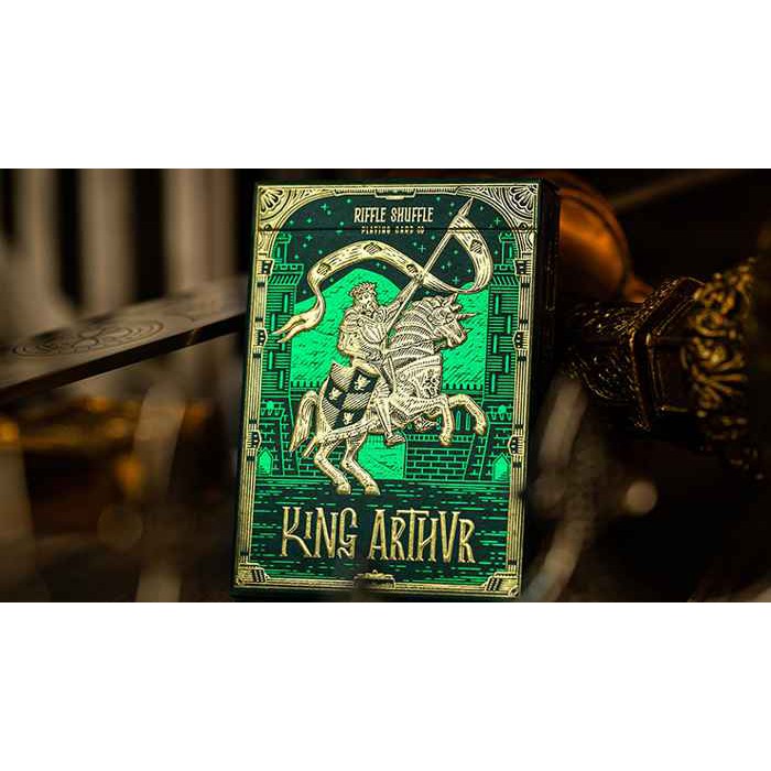 Bài tây ảo thuật chính hãng từ Mỹ: King Arthur (Emerald Saga) Playing Cards by Riffle Shuffle