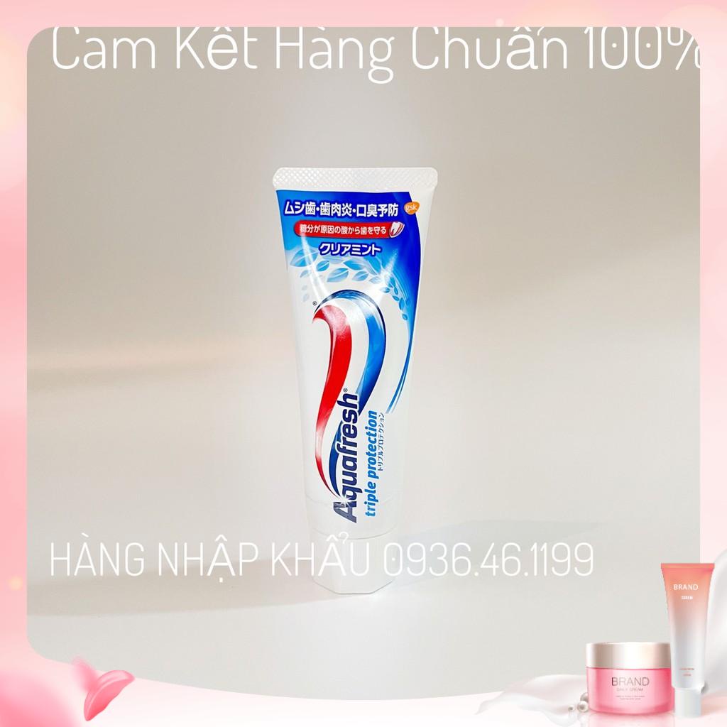 [Chính hãng]  Kem đánh răng bạc hà, trà xanh Aquafresh  140g Nội Địa Nhật