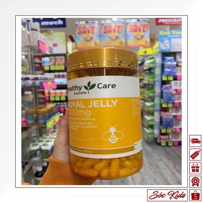 [ÚC] Sữa Ong Chúa Healthy Care Royal Jelly 1000mg 365 Viên