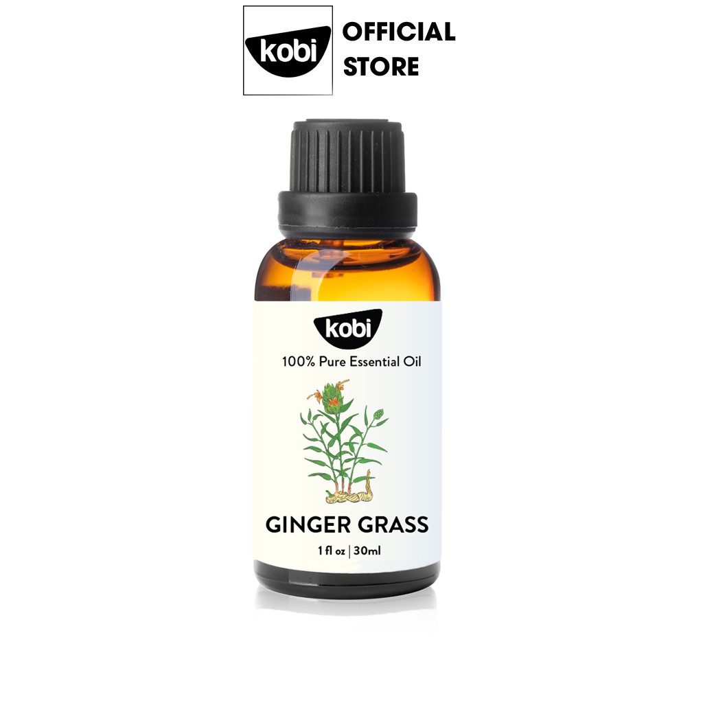 Tinh dầu Cỏ gừng Kobi Ginger grass essential oil giúp đuổi muỗi, khử mùi, làm thơm phòng - 5ml