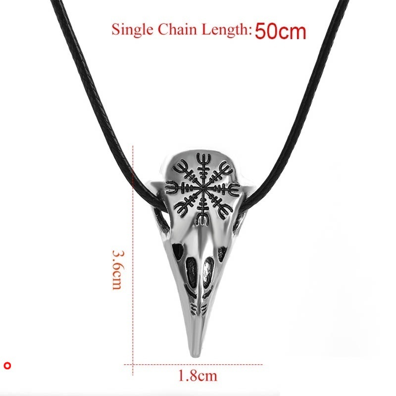 Vòng cổ mặt hình đầu lâu thú độc đáo cho nam