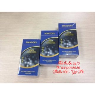 Bao cao su Manzoku 3 in 1 siêu mỏng chống xuất tinh sớm. Có gai