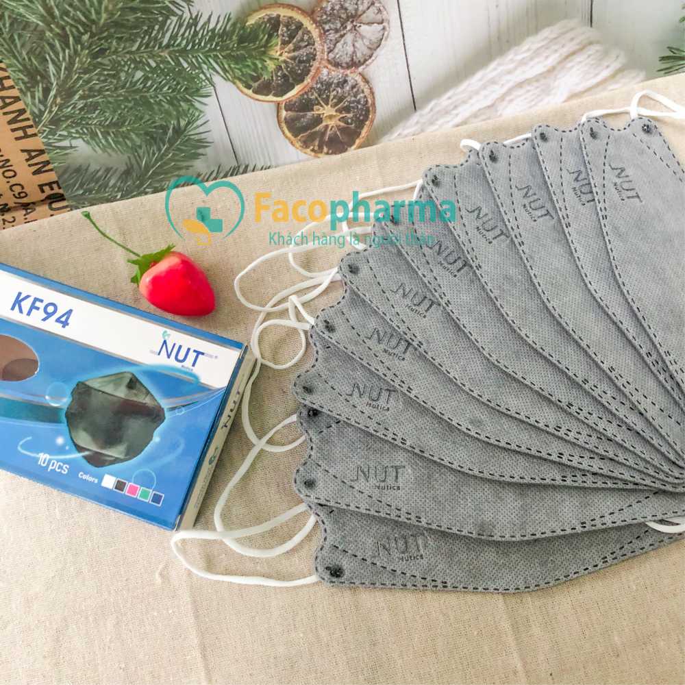 Khẩu trang KF94 4D Hàn Quốc chính hãng NUT kháng khuẩn chống bụi mịn NUTKF94O