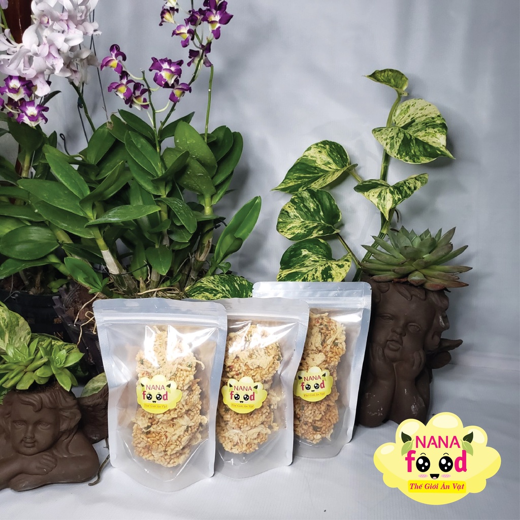 Cơm cháy siêu chà bông, cơm cháy siêu chà bông NaNaFood giòn sụn, đậm vị  - thế giới ăn vặt, ăn là nghiền