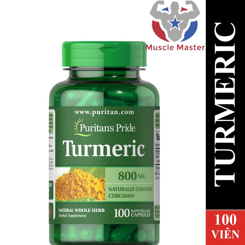 Viên Tinh Chất Nghệ Puritan's Pride Turmeric 800mg 100 Viên