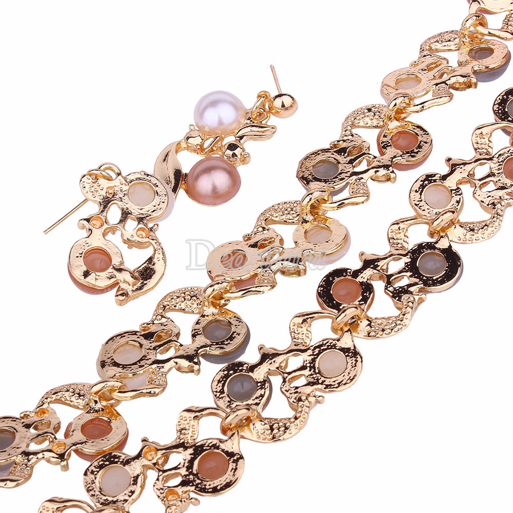 Vòng cổ Và Bông Tai Ngọc Trai Thời Trang Thanh Lịch