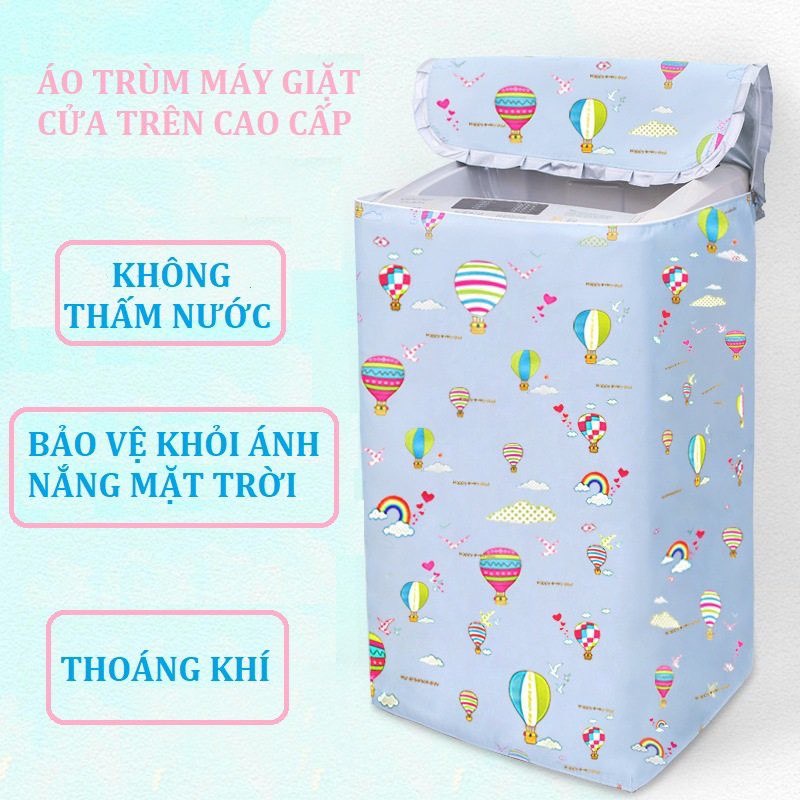 Áo Trùm Máy Giặt Cửa Ngang Size 6KG- 8KG Vải Dù Siêu Dày, Chống Thấm Nước, Không Phai Màu