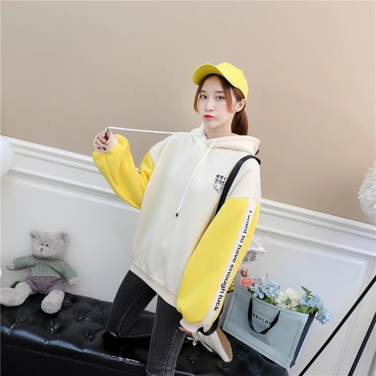 [FREESHIP_99K] Áo Hoodie nữ in chữ Lucky siêu đẹp - DS13