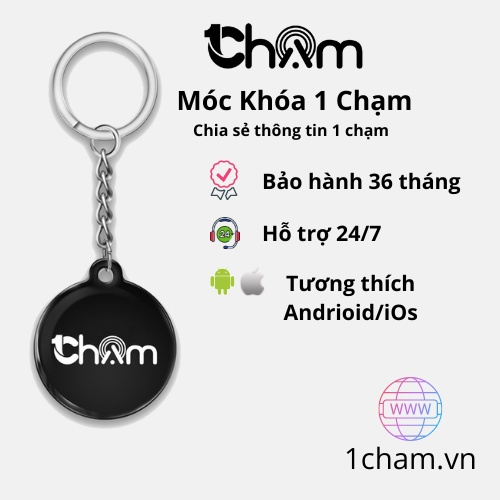 Móc khoá 1 CHẠM thông minh - Móc khóa 1 chạm chống thất lạc trẻ em - Chia sẻ thông tin 1 chạm