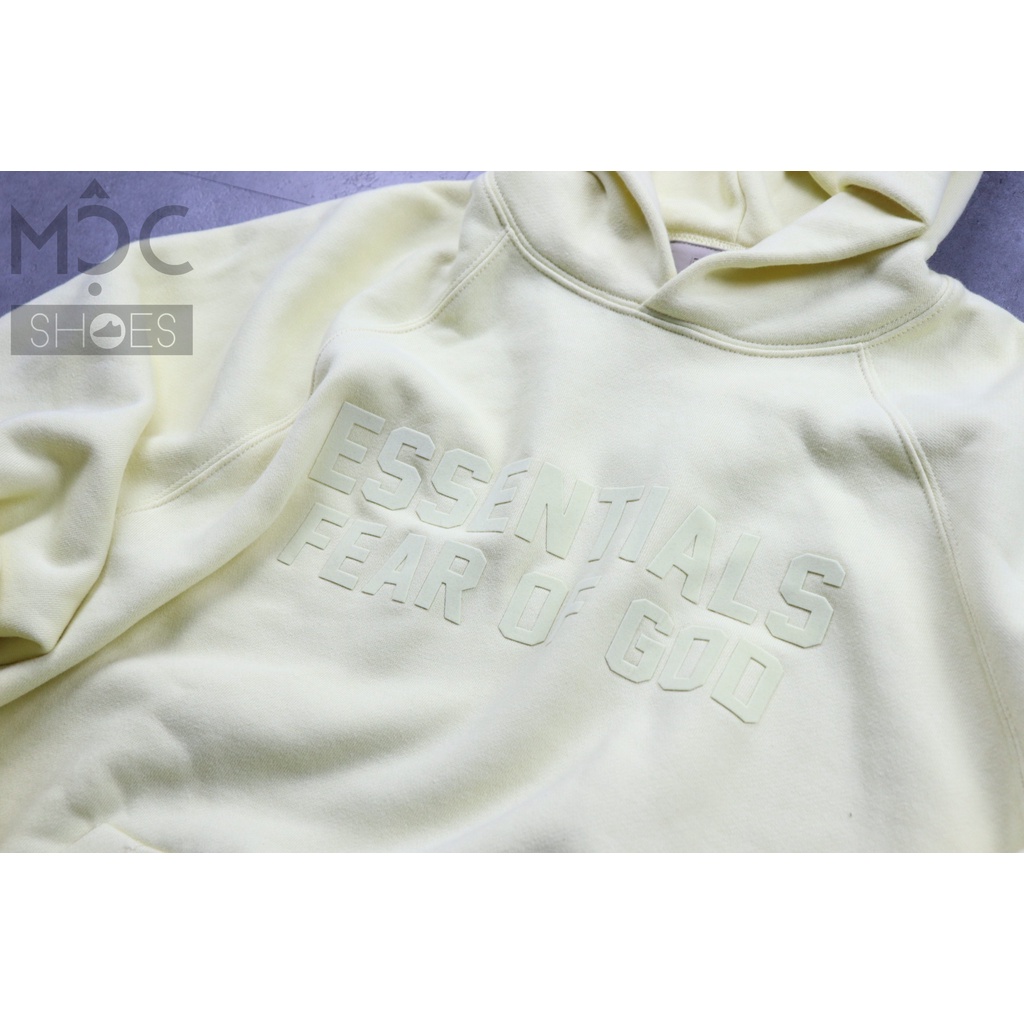 [CHÍNH HÃNG] Áo khoác Hoodie tay dài Fear Of God Essensial màu Vàng Chanh SS22