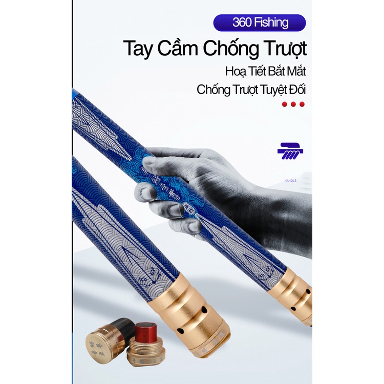 Cần Câu Đài Săn Hàng Tầm Xanh Thế Hệ 5 20H-19i Cần Câu Tay Chính Hãng Cao Cấp Tặng Kèm Ngọn Phụ