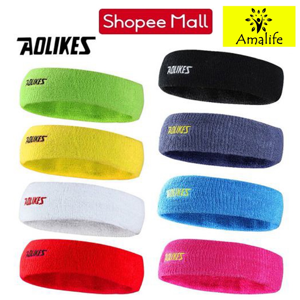 Băng Đô Chặn Mồ Hôi Trán Thể Thao Nam Nữ Headband Hàng Chính Hãng AOLIKES