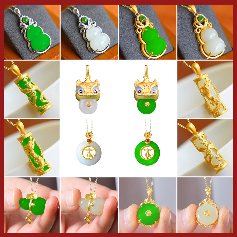 Vòng cổ Mặt Đá Ngọc Bích Xinh Xắn Chất Lượng