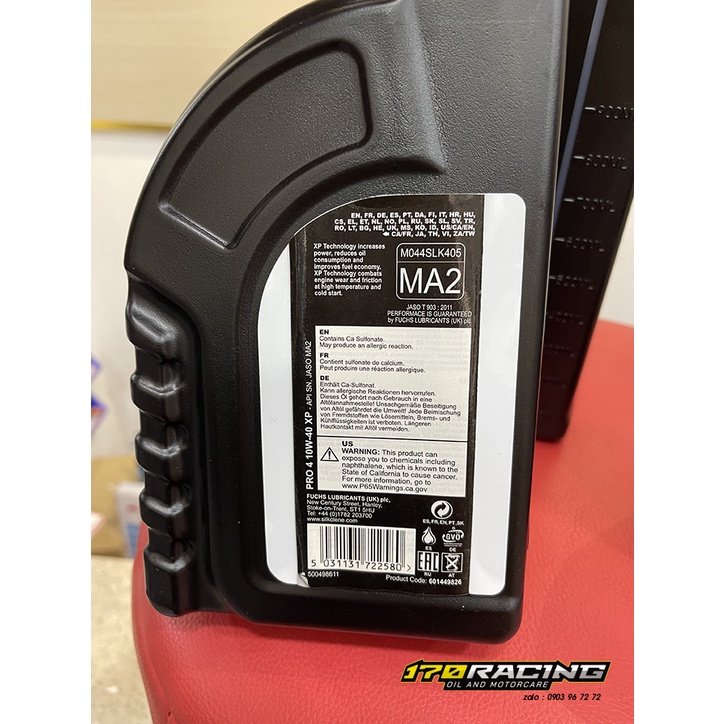 (Combo) Nhớt Xe Máy mẫu Mới - FUCHS SILKOLENE PRO 4 XP 4T SAE 10W40  FULLY SYNTHETIC ESTER ENGINE OIL  Dung Tích 1000 ML