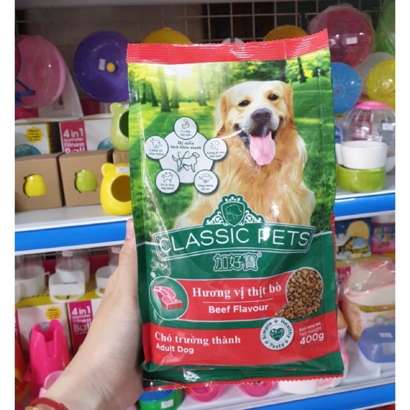 Hạt dinh dưỡng cho chó CLASSIC PETS ADULT/PUPPY 400GR