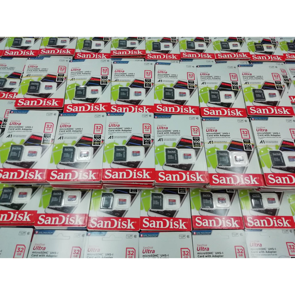 Thẻ nhớ MicroSDHC 32GB SanDisk Ultra Class Speed up to 667X 100MB/s